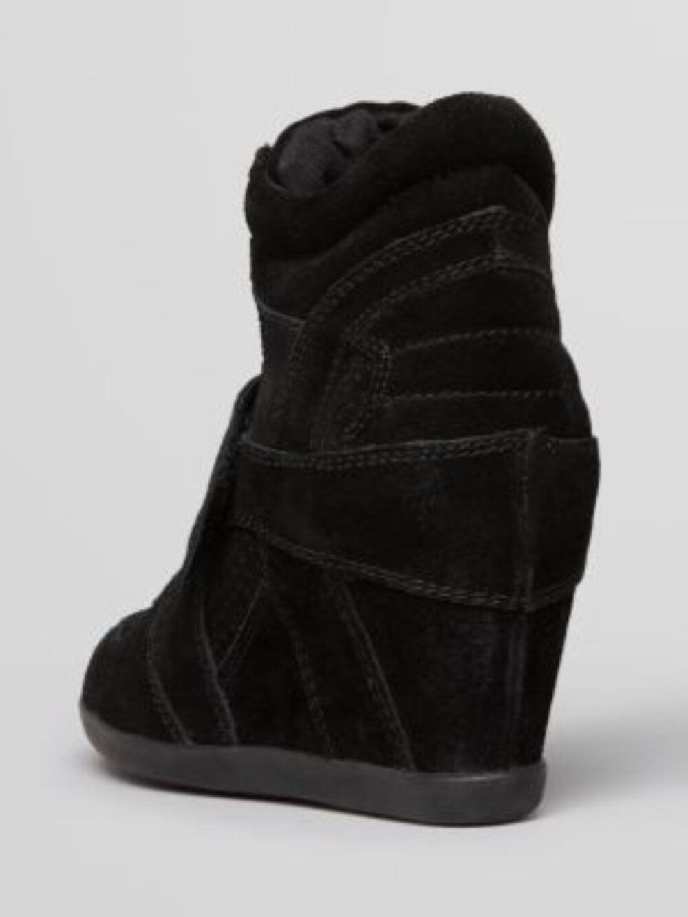 Ash Bowie Wedge High Top Sneakers Size: 38 black suede NWT - Picture 2 of 15
